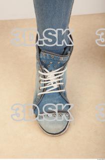 Foot blue jeans  shoe of Oxana  0002